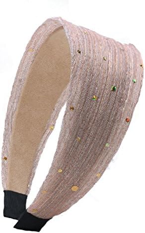 1Pcs Womens Elegant Floral Fashion Wide Hairband Headband Hair Hoop Cloth Hair Accessories Streamer Pink