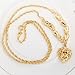 Necklace NYKKOLA 18K Rose Gold Filled Filigree Heart Pendant Necklace Chain Fashion Women Jewelry
