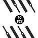 upHere 50 PCS Reusable Fastening Cable Ties,Cable Organizer,Adjustable Strap Fastener, Simple Cord Organizer for Computer cables(Black),CT504
