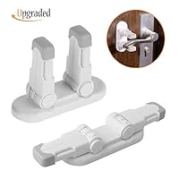 IFELISS Upgraded Door Lever Lock (2 Pack) Childproof Door Handle Locks Child Safety Locks | Advanced Double Locks Design | Stronger 3M Adhesive| Simple Installation | No Tools Needed 