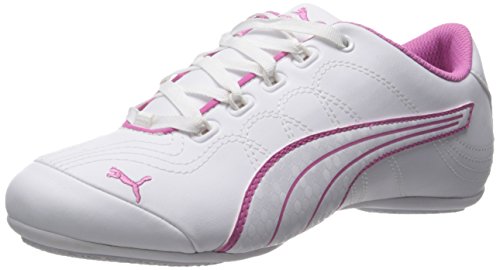PUMA Women's Soleil V2 Comfort Fun Sneaker, White/White/Phlox Pink, 9 B US
