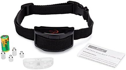Safe &amp; Effective No Bark Collar by Love Violet, Anti Bark Collar Safely Emits High Frequency Sound Waves &amp; Shock, Training Tool for Small Dogs, Medium Dogs, &amp; Large Dogs, Battery &amp; Manual Included