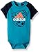 adidas Baby Boys' Single and 2 Pack Bodysuits, Shock Green, 6 Months