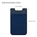 Sinjimoru Basic Cell Phone Wallet Stick on, Card Holder for Back of Phone Working as Adhesive Stretchy iPhone Wallet. Sinji Pouch Basic 2 Navy