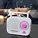 Studebaker Pink Radio SB2000 White/Pink Retro Classic Portable AM/FM Radio with Aux Input (Limited Edition Color)