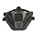 Outry Half Face Mask - One Size Fits Most - Lower Face Protective Mask for Airsoft/Paintball/BB Gun/CS Game/Hunting/Shooting (Black - TPE & Steel)