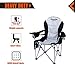 KingCamp Camping Chair Heavy Duty Lumbar Back Support Oversized Quad Arm Chair Padded Folding Deluxe with Cooler Armrest Cup Holder, Supports 350 lbsthumb 3