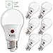 Sunco 6 Pack Dusk to Dawn LED Outdoor Light Bulb A19, Photocell Automatic for Exterior Lighting, 800 LM, 9W (60W Eqv.), 3000K Warm White, Auto On/Off Sensor, IP65 Rated UL.