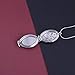 Vintage Expanding Locket Necklace,Haluoo Women Retro Engraved Expanding Photo Locket Necklace That Holds 4 Pictures Oval Stainless Steel Pendant Necklace Unisex Long Locket Necklace (Silver)thumb 4