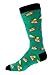 Fine Fit Man Cave Trouser Socks (Hotdog - Green)