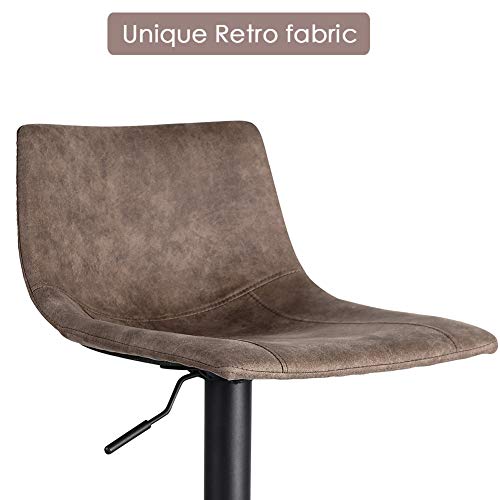 SUPERJARE Bar Stools Set of 2 Swivel Barstool Chairs with Back