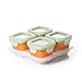 OXO Tot Glass Baby Blocks Food Storage Containers, Green, 4 oz