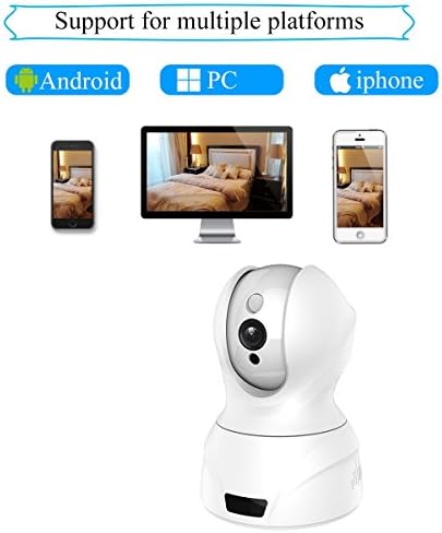 Agazer WiFi Security Camera, 1080P HD 2.0 Megapixel Wireless IP/Network Surveillance Home Office Monitoring System, Pan-Tilt Remote Motion Detection Night Vision Mobile and Tablet View (628-200,White)