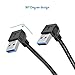 UCEC USB 3.0 Extension Cable, Male to Female 90 Degree Short Extension Cord 6 Inch Extender, Up & Down Angle, 2 Pack (Black)