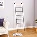 Brightech - Mila Decorative Ladder- Sturdy Metal and Wood Accessory for Indoor Outdoor Garden Porch Patio - Jet Black