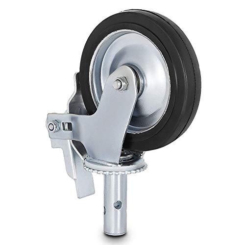 image for BestEquip 4 Pack 8x2Inch Scaffolding Casters with Foot Brake Scaffoldi