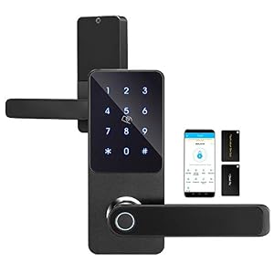 Security Smart Lock Touch, Fingerprint Scanner, Keyless Entry Door Lock, Bluetooth Electronic Deadbolt, Touchscreen…