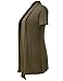 Luna Flower Women's Basic Solid Lightweight Short Sleeve Open Front Cardigans (GCDW029)