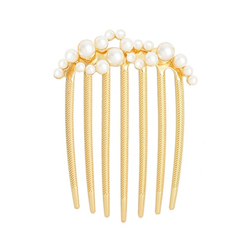 IPINK- Wedding Bridal Rhinestone Pearl Crystal Hair Comb Claw Hairpin Hair Ornaments Accessory (Style 4)