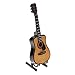 MonkeyJack 1/6 Action Figures 12inch Dolls Musical Accessory Wood Guitar Model with Stand & PU Box Home Office Decor