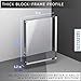 unum Clear 8x10 Acrylic Picture Frame: 30MM Magnetic Floating Picture Frames - Frameless Double Sided Photo Holder/Document Display Stands - 8 x 10 Inch Acrylic Block Frame for Desk, Shelf or Table