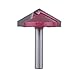 120 Degree Router Bit, EnPoint Titanium Coating Carbide-Tipped Double Edge Miter Folding V-Groove Router Bit 6mm Shank 120° 32mm Cutter Dia 3D Making Lettering Engraving Bit Chamfer Bevel Cutter