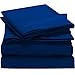 Mellanni California King Sheets Set - 4 PC Iconic Collection Bedding - Hotel Luxury, Extra Soft, Cooling Bed Sheets - Wrinkle, Fade, Stain Resistant (Cal King, Royal Blue)
