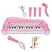 TaiToy Mini Keyboard Piano Toy for Toddlers with Karaoke Microphone and Bonus Ebook, Electric Baby Grand Piano, Music Instruments for Kids, Musical Toddler Girl Toys Gifts for Age 1, 2, 3, 4, 5, Pink
