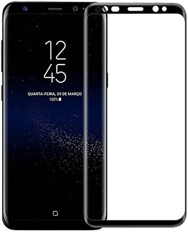 Galaxy S8 Plus Screen Protector Case Friendly Tempered Glass HD Clear Anti-Bubble Film Full Coverage BUBBLE-FREE for Samsung Galaxy S8Plus Easy to Install BLACK
