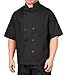 Black Lightweight Short Sleeve Chef Coat