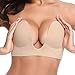 Self Adhesive Bra Plunge Push Up Strapless Bras Invisible Backless Bra for Women (D, Skin)