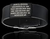 ROAD iD Bracelet - the Wrist ID Elite Plus - Black Classic - Identification Bracelet, ID Wristband, and Sport ID