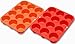 2 Pack - DecoBros 12-Cup Silicone Muffin Cupcake Baking Pan Mold, Cup:2.7oz.
