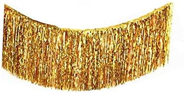 Background Pography Shining Gold Silver Metallic Foil Fringe