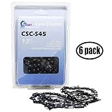 UpStart Components 6-Pack 12" Semi Chisel Saw Chain for Echo CS-271 Chainsaws - (12 inch, 3/8" Low Profile Pitch, 0.050" Gauge, 45 Drive Links, CSC-S45)