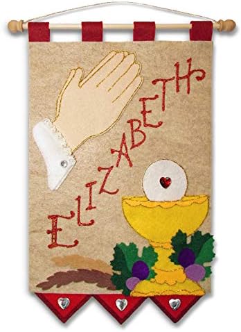 Illuminated Ink First Communion Banner Kit - 9 x 12 - Praying Hands - Red