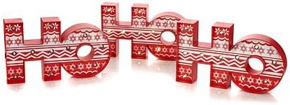 Winter Lane "Ho, Ho, Ho" Sign Set with LED Lights