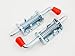 2 Pcs Metal Lock Barrel Bolt Spring Loaded Latch 6.5 Inches Long w Grip Heavy Duty