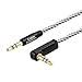 CableCreation 2-Pack 3.5mm Audio Cable 3FT/0.9m, 90 Degree Stereo Jack 3.5mm Aux Cable for Headphone, Phone, 2018 Mac mini, Surface Dock, iPhones, Speaker, Tablets, Laptops, Car Stereo & More