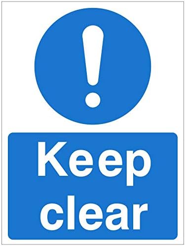 keep clear Sign 150x200 Self Adhesive (MAA.06W-SA)