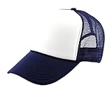 NYfashion101 Blank Mesh Adjustable Snapback Cotton 6-Panel Trucker Hat Cap