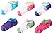 Stride Rite Little Girls' 6 Pack Athletic Seamless No Shows, Blue,Sock( 8/9.5)/Shoe(13 to 4)