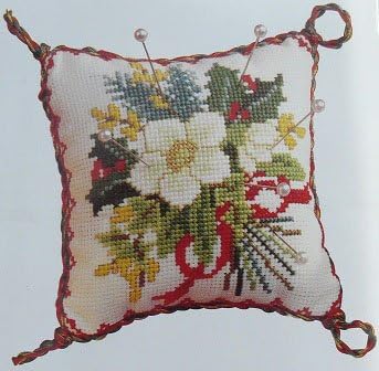 Coleshill Collection Christmas Posy Cross Stitch Pincushion Kit