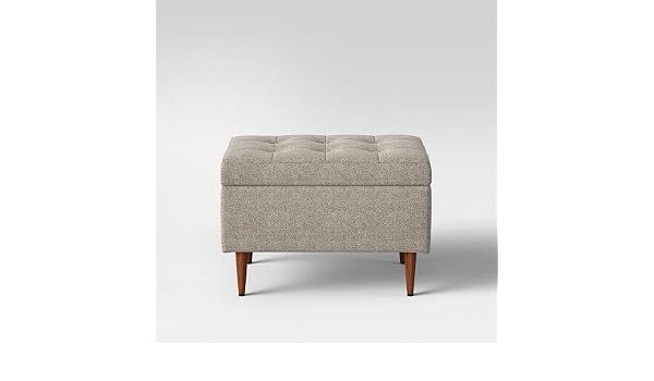 Amazon Com Lemoor Mid Century 28 Ottoman With Storage Linen Project 62153 Linen Office Products