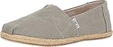 TOMS Women's Seasonal Classics Drizzle Grey Washed Canvas Rope Sole Loafer