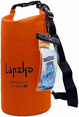 Dry Bag Waterproof Floating Dry Gear Bags for Boating, Kayaking, Fishing, Rafting, Swimming, Camping and Snowboarding-Camouflage 5L/10L/20L/30L Capacity (Orange-1, 10L)