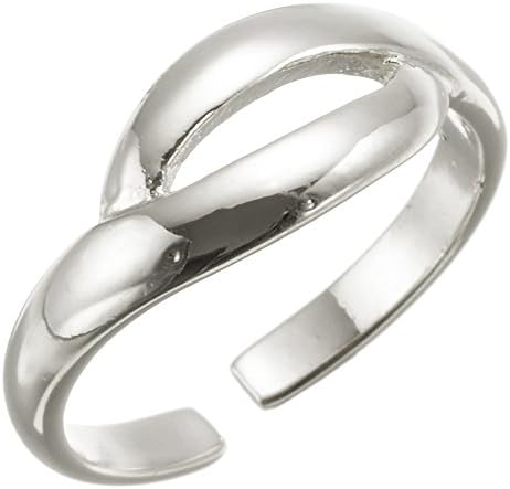 アクセサリーショップピエナ サイズフリー トゥーリング 足の指輪 繊細華奢リング シンプルアラベスク ピンキーリングにも 01シルバー