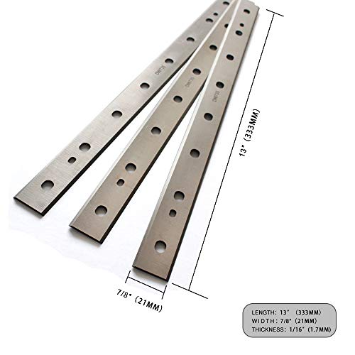 OSCARBIDE Planer Blades for DW735 Planer DW7352 13 Inch HSS Replacement Knives 2 Cutting Honed Edges 13'' x 7/8'' x1/16'',3 pcs/box