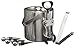 Sorbus Ice Bucket Wine Set — Deluxe 6 Piece Includes: Stainless Steel Double Walled Ice Bucket with Lid, Ice Tong, Bottle Opener, 3 Bottle Stoppers (Silver, Metal)