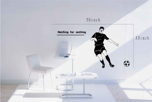 Large--easy Instant Decoration Wall Sticker Wall Mural Sport Boy Girl Adault Room Decal Sps296 Soccer Player